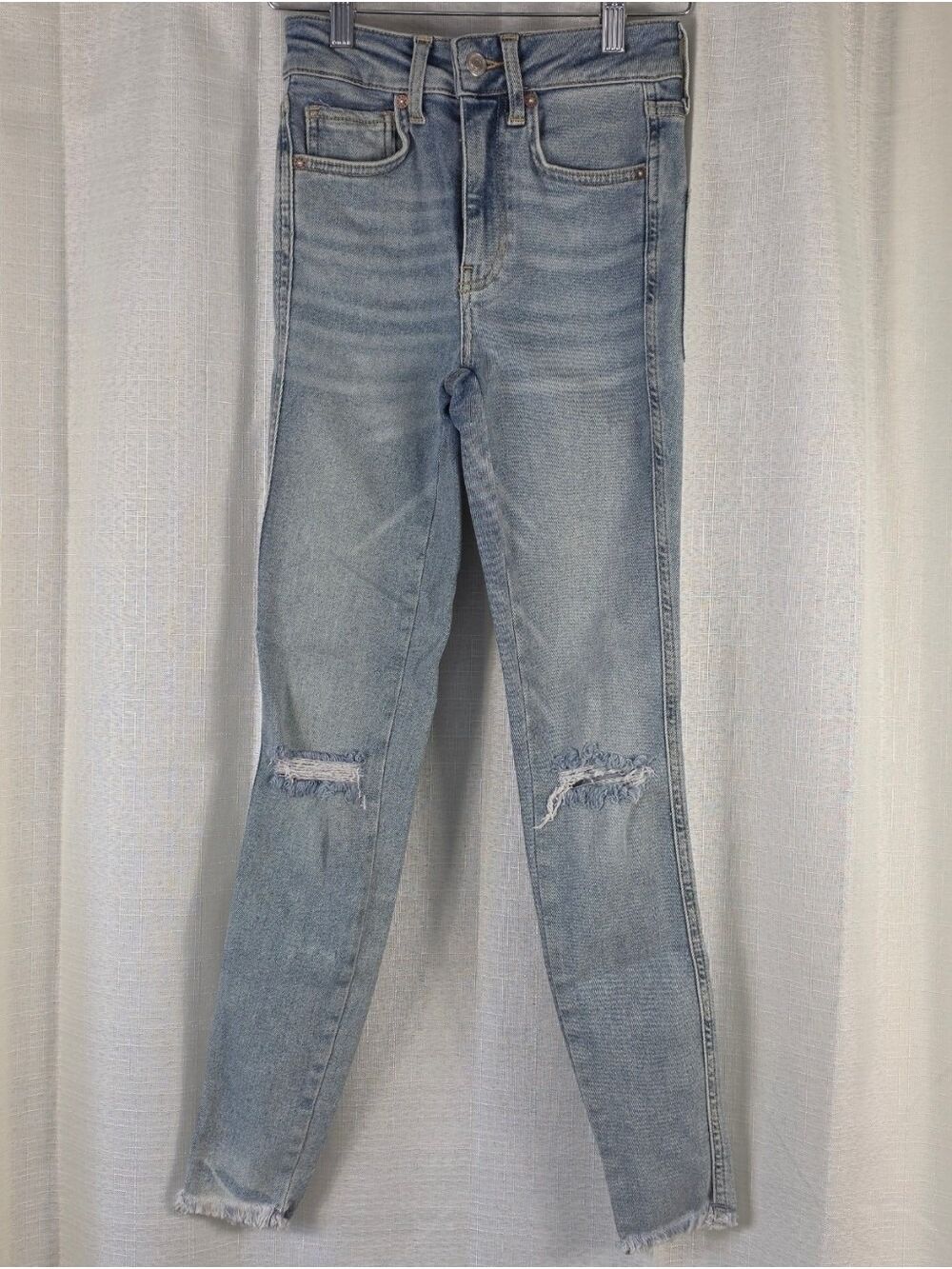 Free People We The Free Raw High Rise Jegging Jeans 24 Distressed NWT